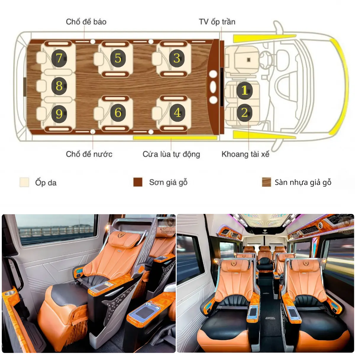 sơ đồ ghê limousine 9 chỗ